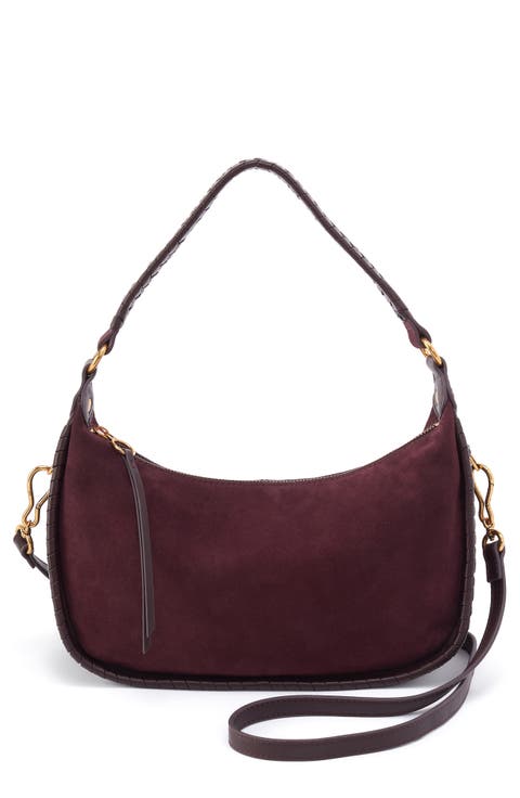 Mia Crescent Suede Hobo