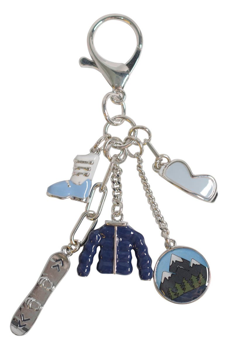 Leith Bag Charm, Main, color, Blue Multi- Silver