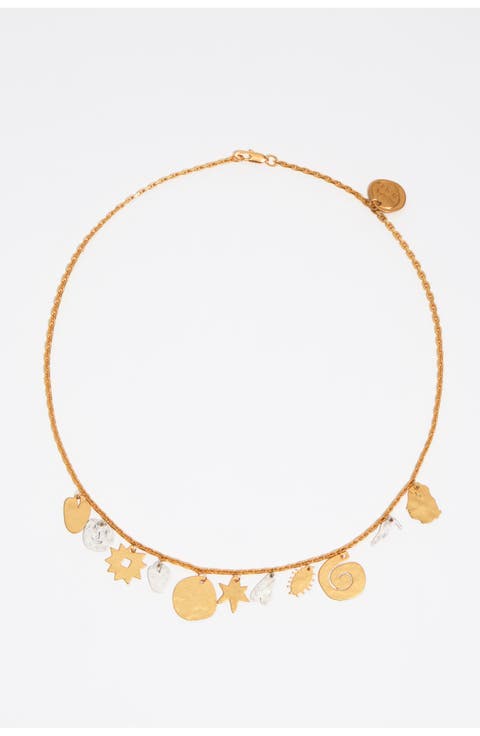 Two-Tone Metal Silhouette Necklace