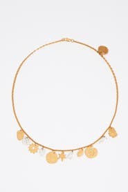 Bimba y Lola Two-Tone Metal Silhouette Necklace