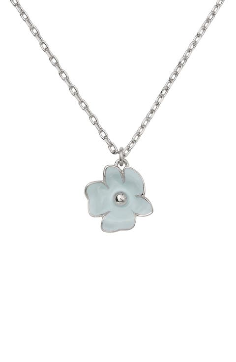 golden bloom flower pendant necklace