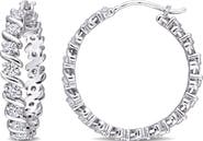 Julianna B. Moissanite Hoop Earrings Sterling Silver