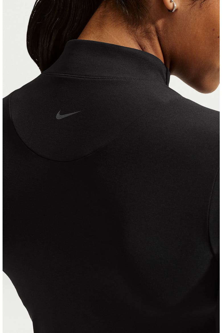 Zenvy Dri-FIT Front Zip Top, Alternate, color, 010 BLACK/COOL GREY