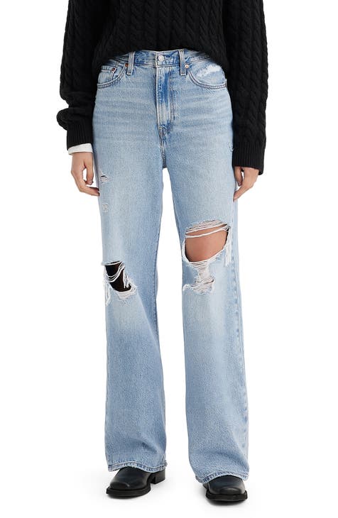 Levi ripped jeans women's hotsell