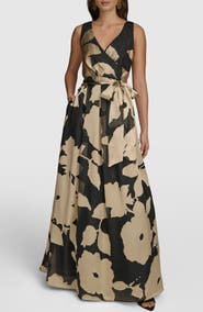 Donna Karan New York Faux Wrap Ballgown | Nordstrom