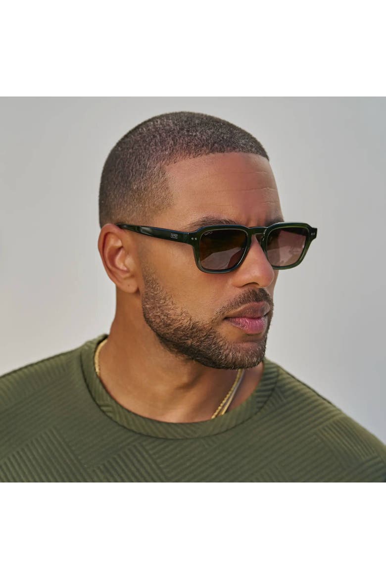 Morris - 49mm Rectangular Polarized Sunglasses, Alternate, color, Jade Green