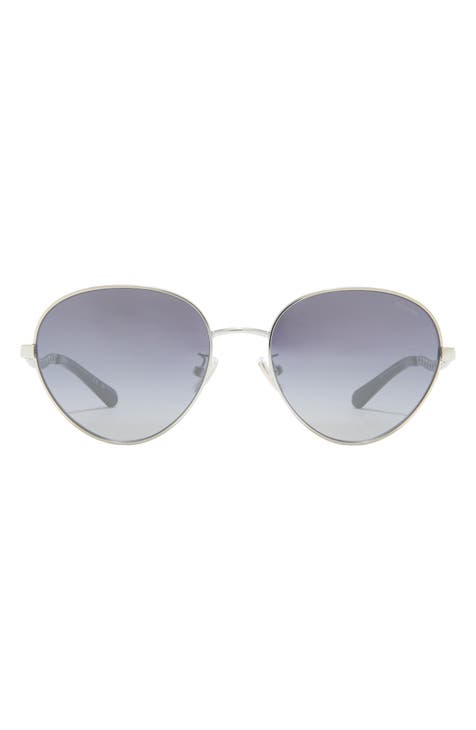 56mm Gradient Oval Sunglasses