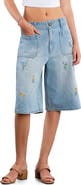 Billy T Wildflower Embroidered Denim Shorts