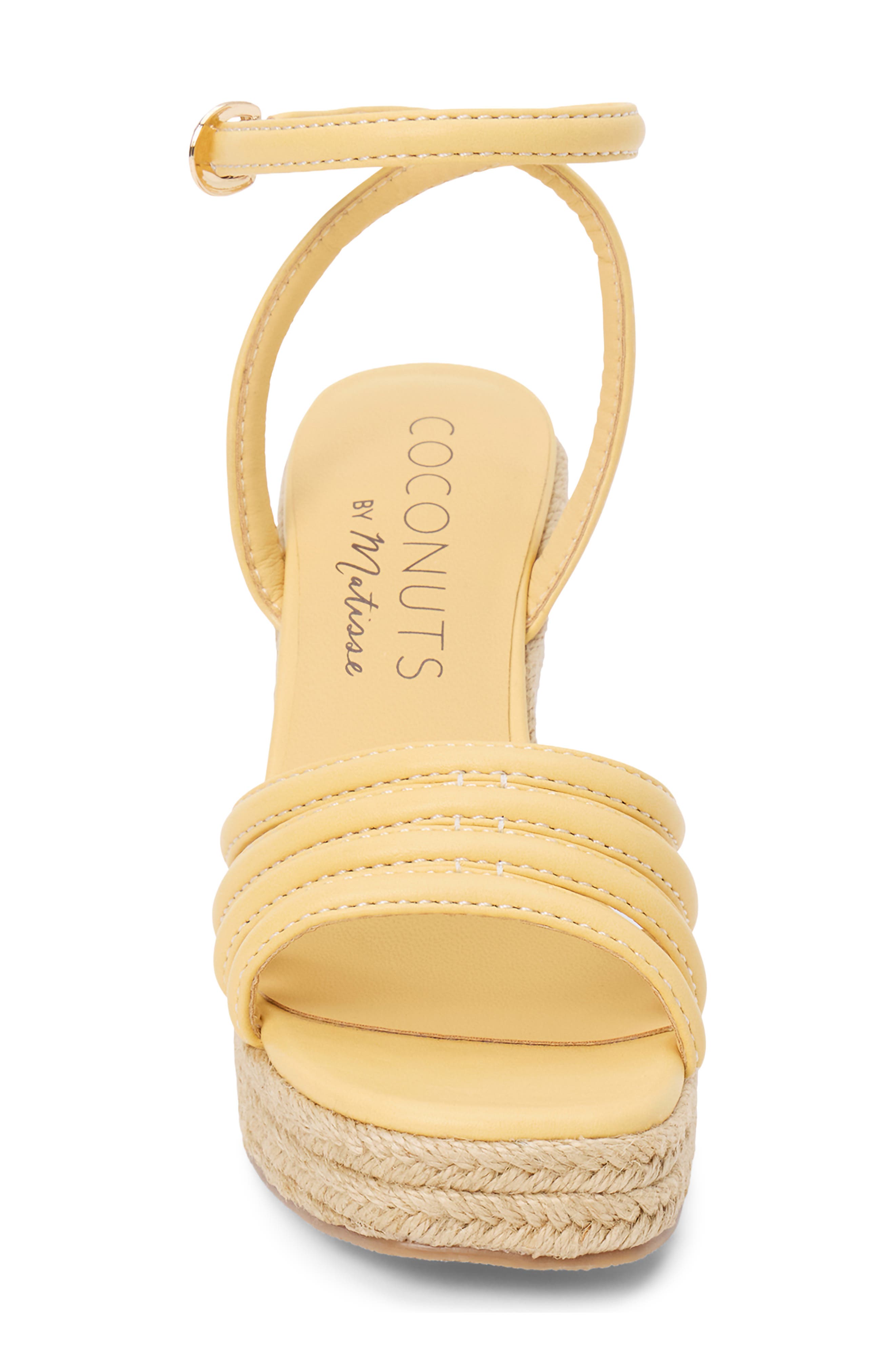 Sunnie Espadrille Ankle Strap Platform Wedge Sandal, Alternate, color, BUTTER