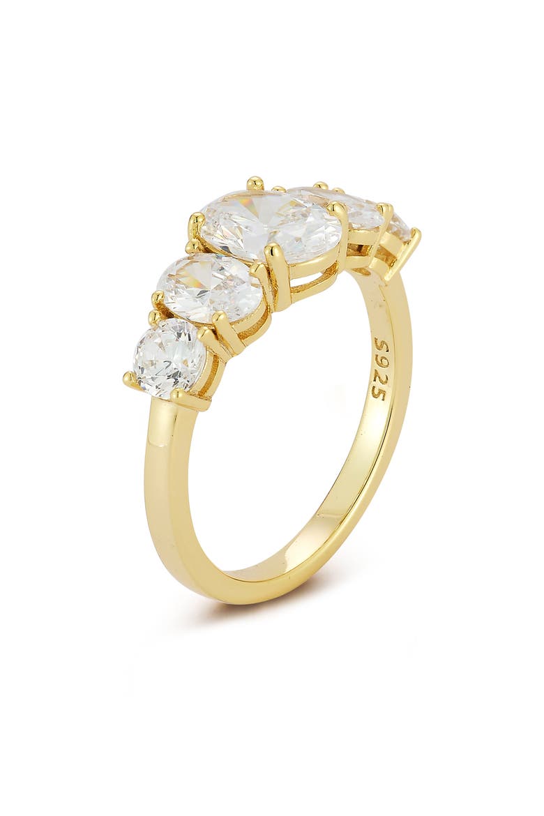 Cubic Zirconia Cocktail Ring, Alternate, color, GOLD