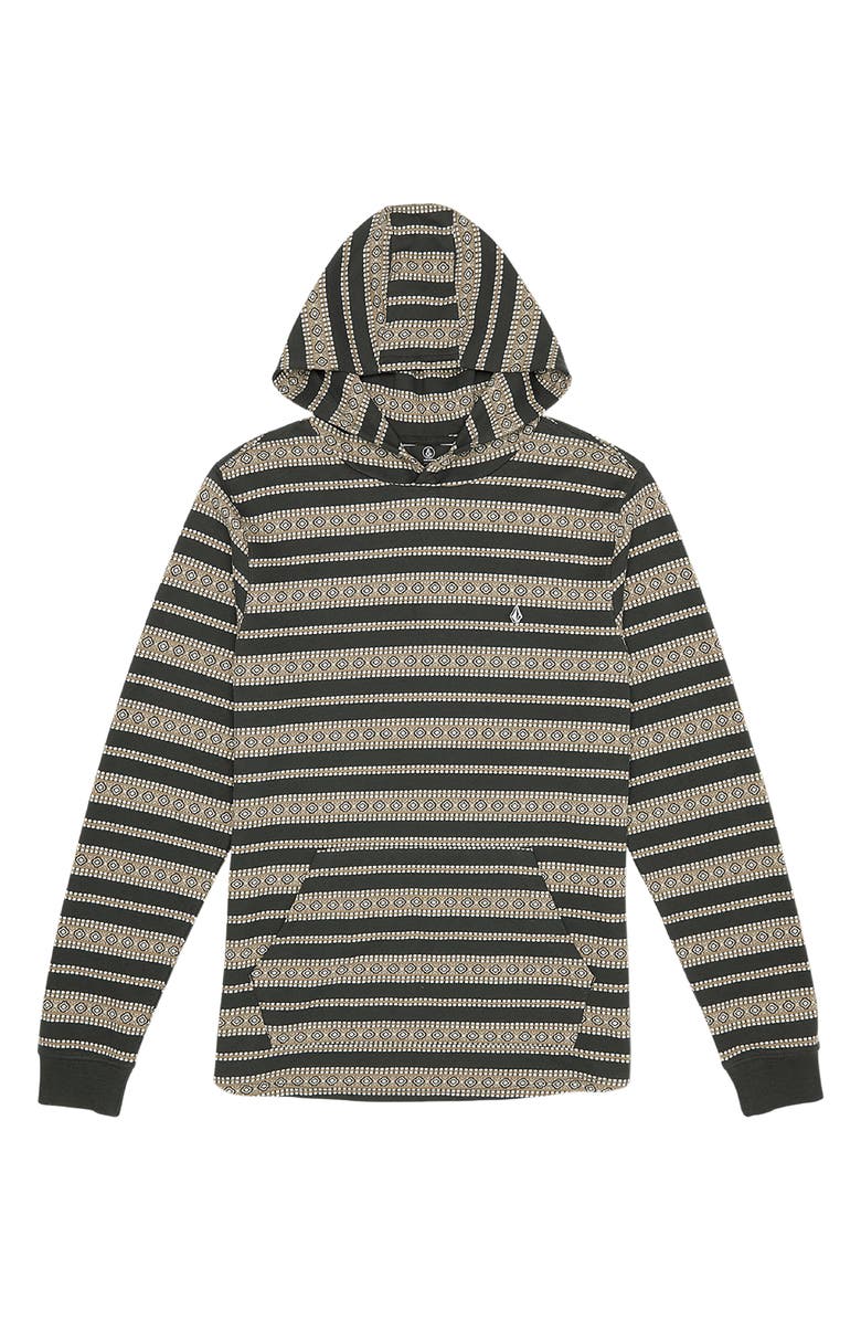 Volcom Quiver Stripe Hoodie, Alternate, color, Stealth