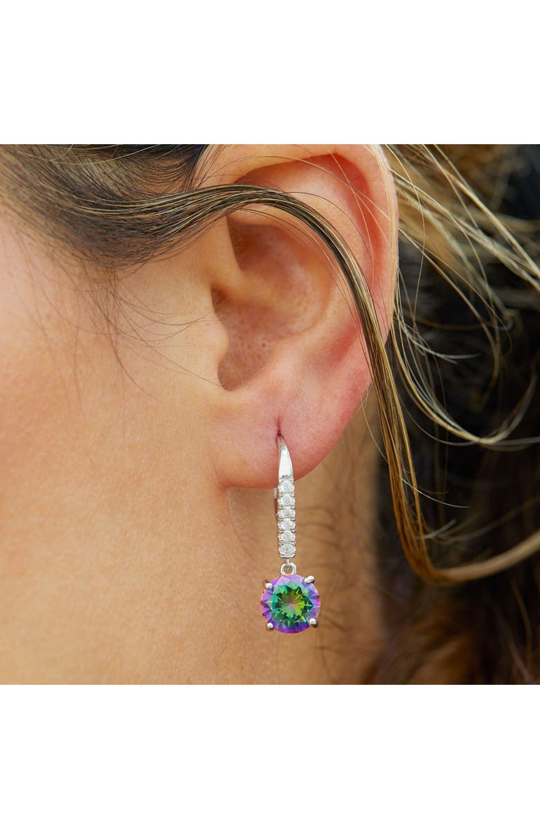 SAVVY CIE JEWELS Mystic Topaz & Cubic Zirconia Drop Earrings, Alternate, color, Multi