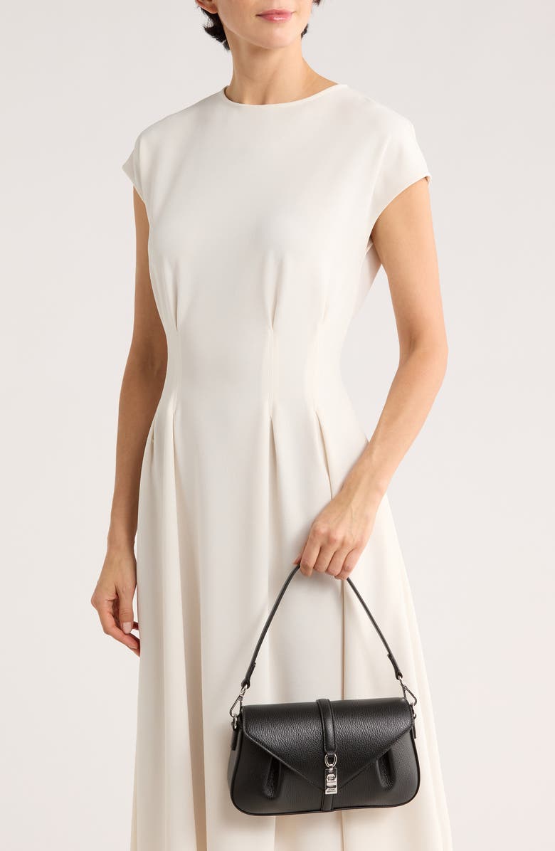 Stuart Weitzman Milan Shoulder Bag, Alternate, color, Black