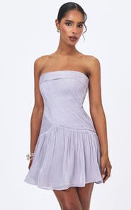 Miss Circle Yalena Crystal Organza Strapless Mini Dress