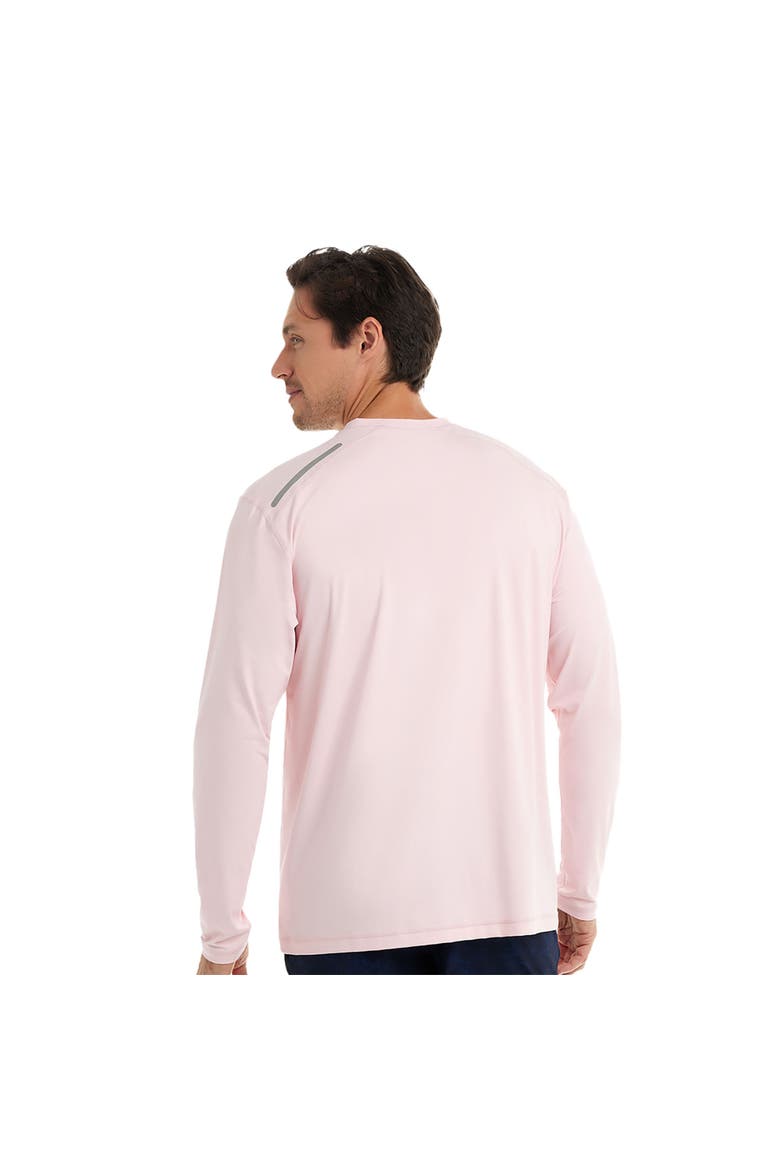 Men's Long Sleeve Jet Tee for Sun and UV Protection, Alternate, color, Tickle Me Pink