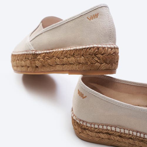 Viscata Castell Canvas Espadrille Platforms In Beige