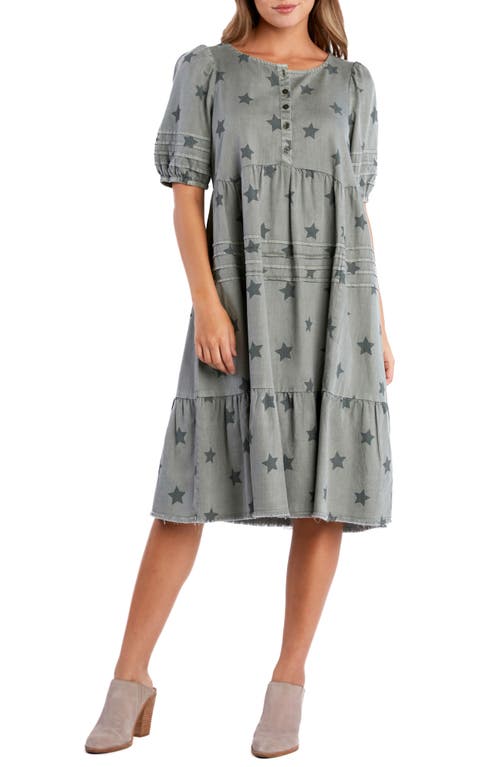 Billy T Betty Fit And Flare Dress In Big Army Star