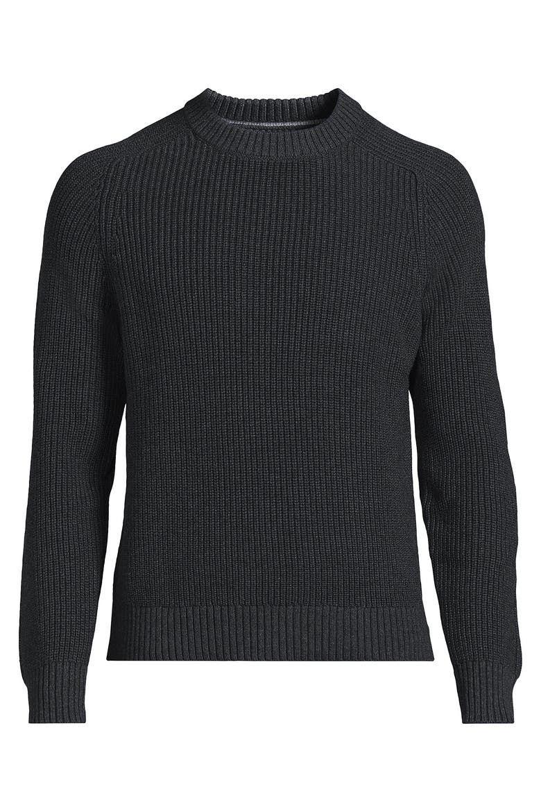 Drifter Cotton Crewneck Sweater, Alternate, color, Dark Charcoal Heather