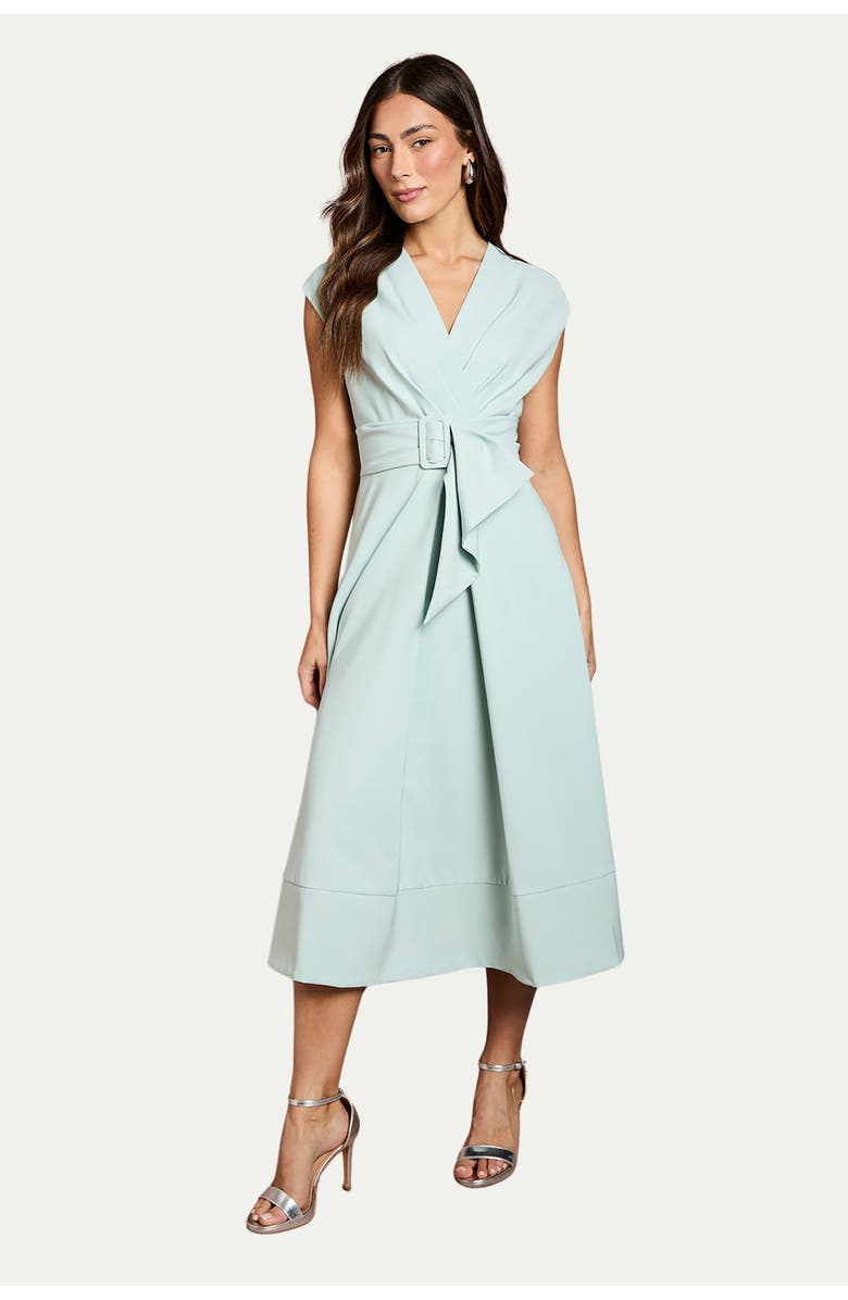Coast Belted Crepe Dress, Main, color, Mint
