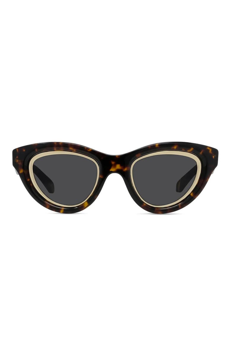 Anagram 53mm Cat Eye Sunglasses, Main, color, DARK HAVANA / SMOKE