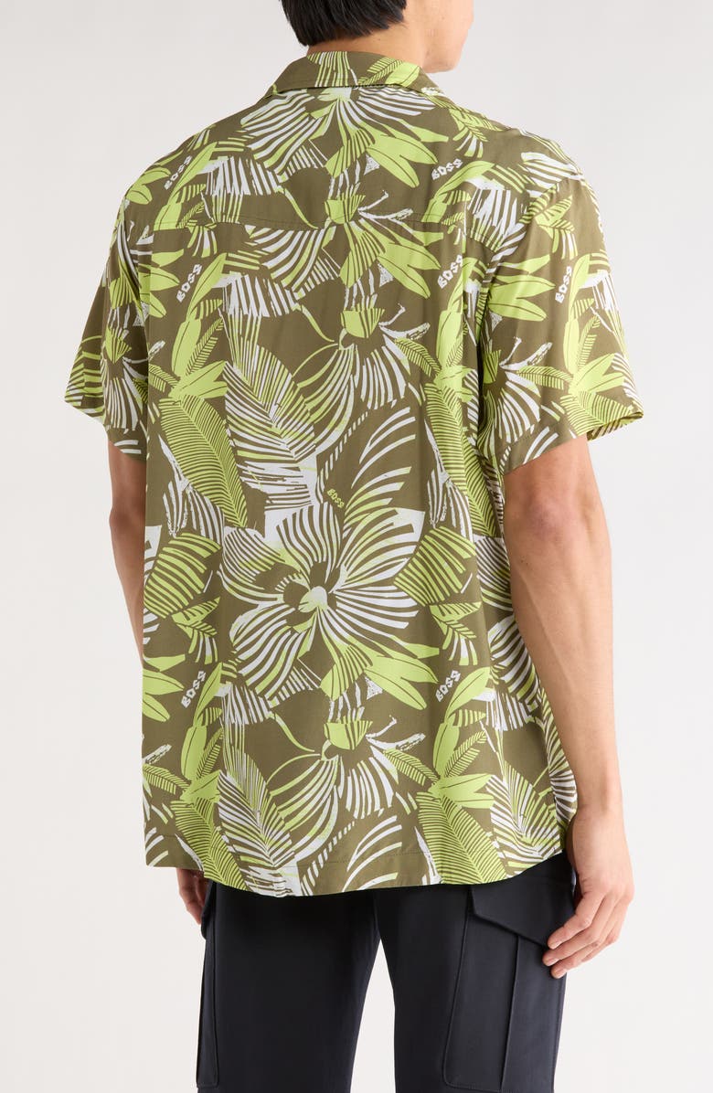 BOSS Beach Camp Shirt, Alternate, color, Medium Green