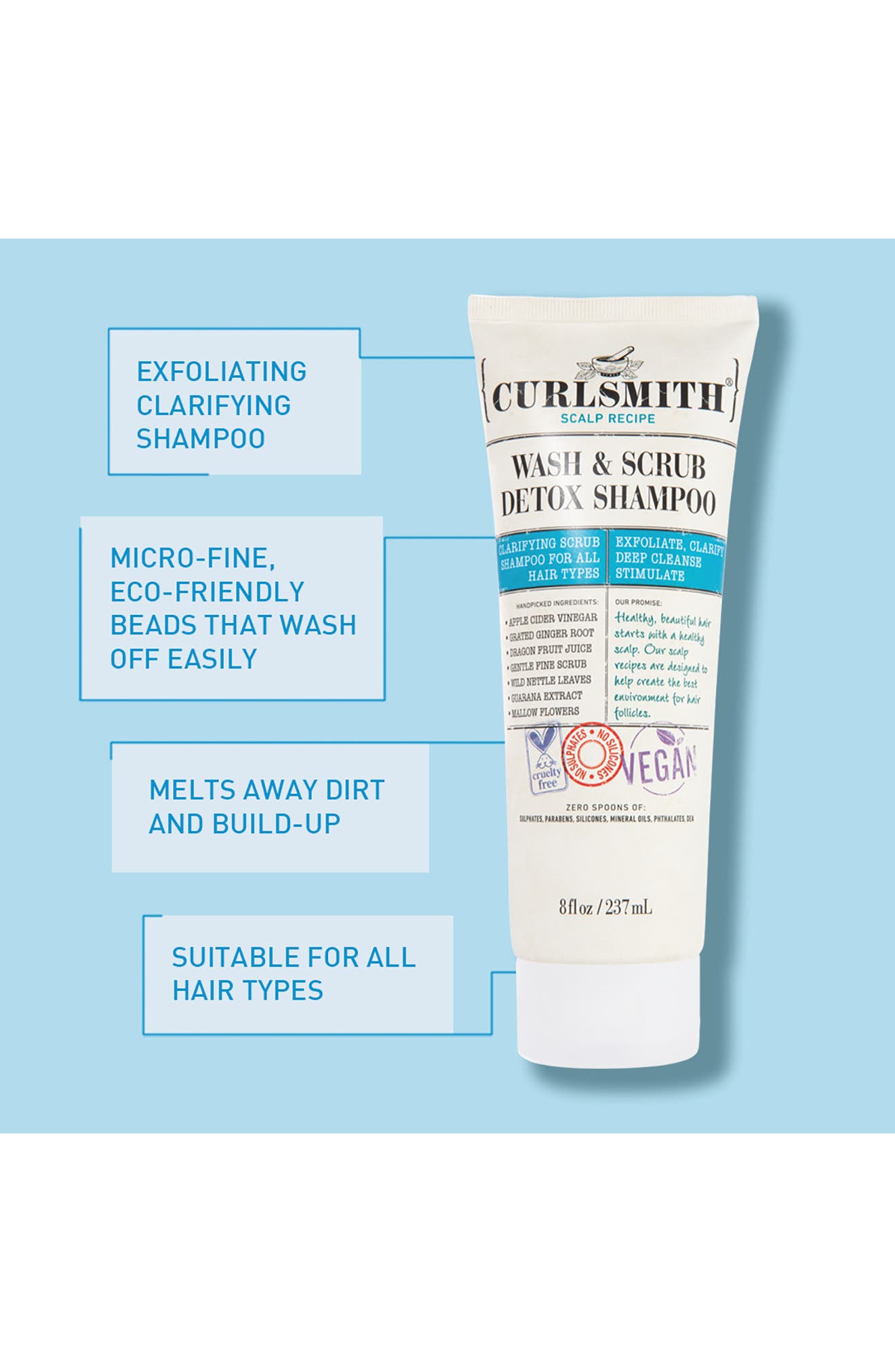 CURLSMITH Wash & Scrub Detox Shampoo | Nordstromrack