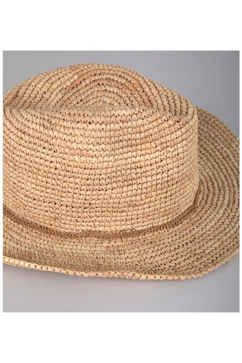 Winona Raffia Cowboy Hat, Alternate, color, CAMEL