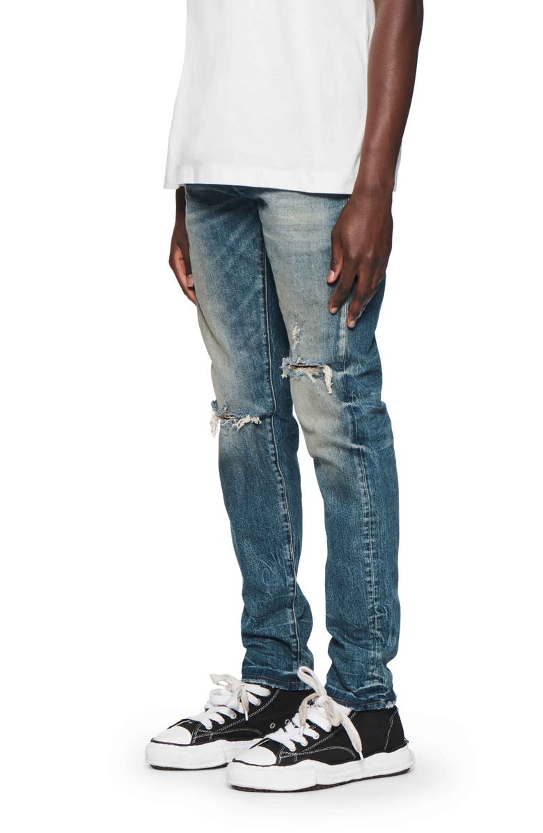 PURPLE BRAND 9 to 5 Ripped Skinny Jeans, Alternate, color, 