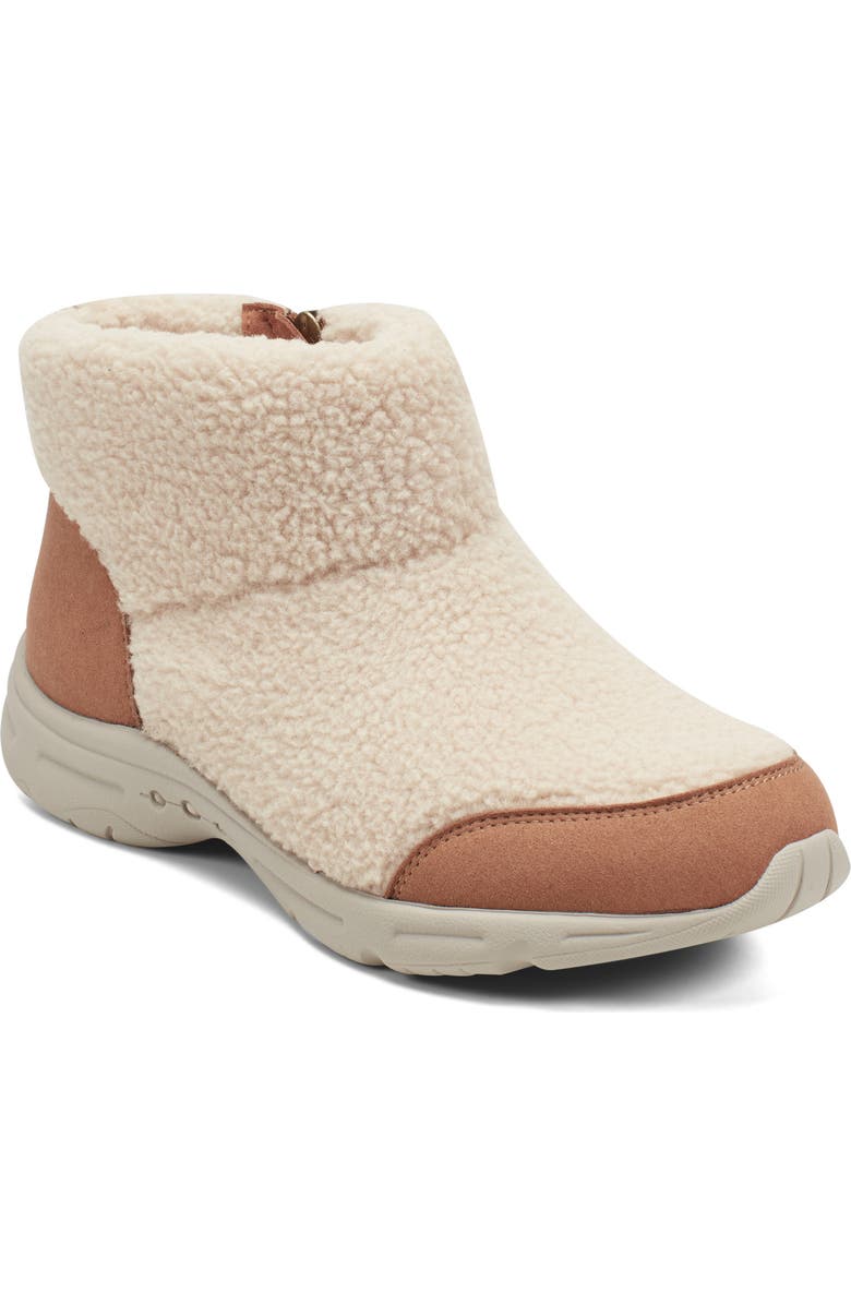Easy Spirit Brevon 2 Faux Shearling Bootie, Main, color, Light Natural