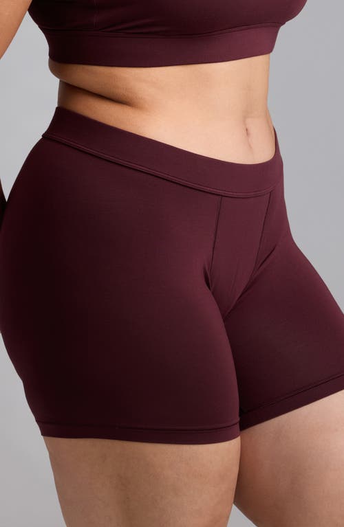 Woxer Luxe Baller 5-inch Modal Boxer Briefs In Burgundy