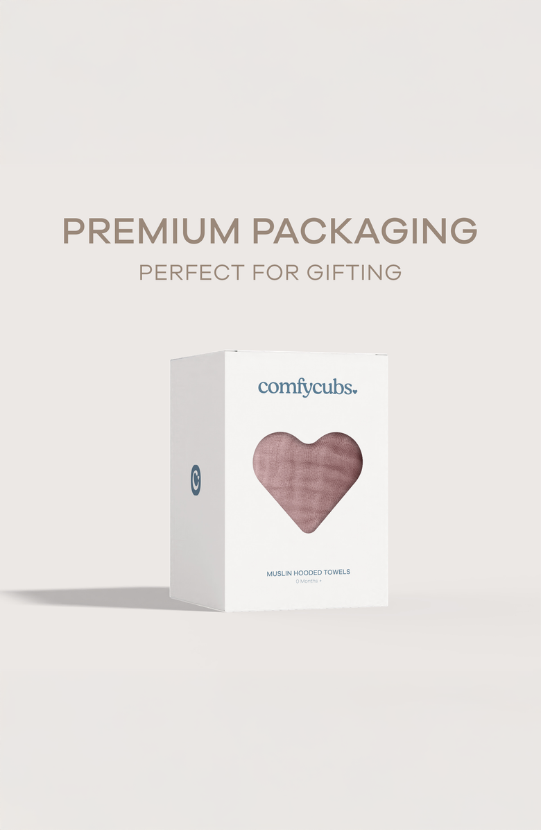 Comfy Cubs Hooded Baby Towels - 6 Layers, Pack of 1, Alternate, color, Mauve