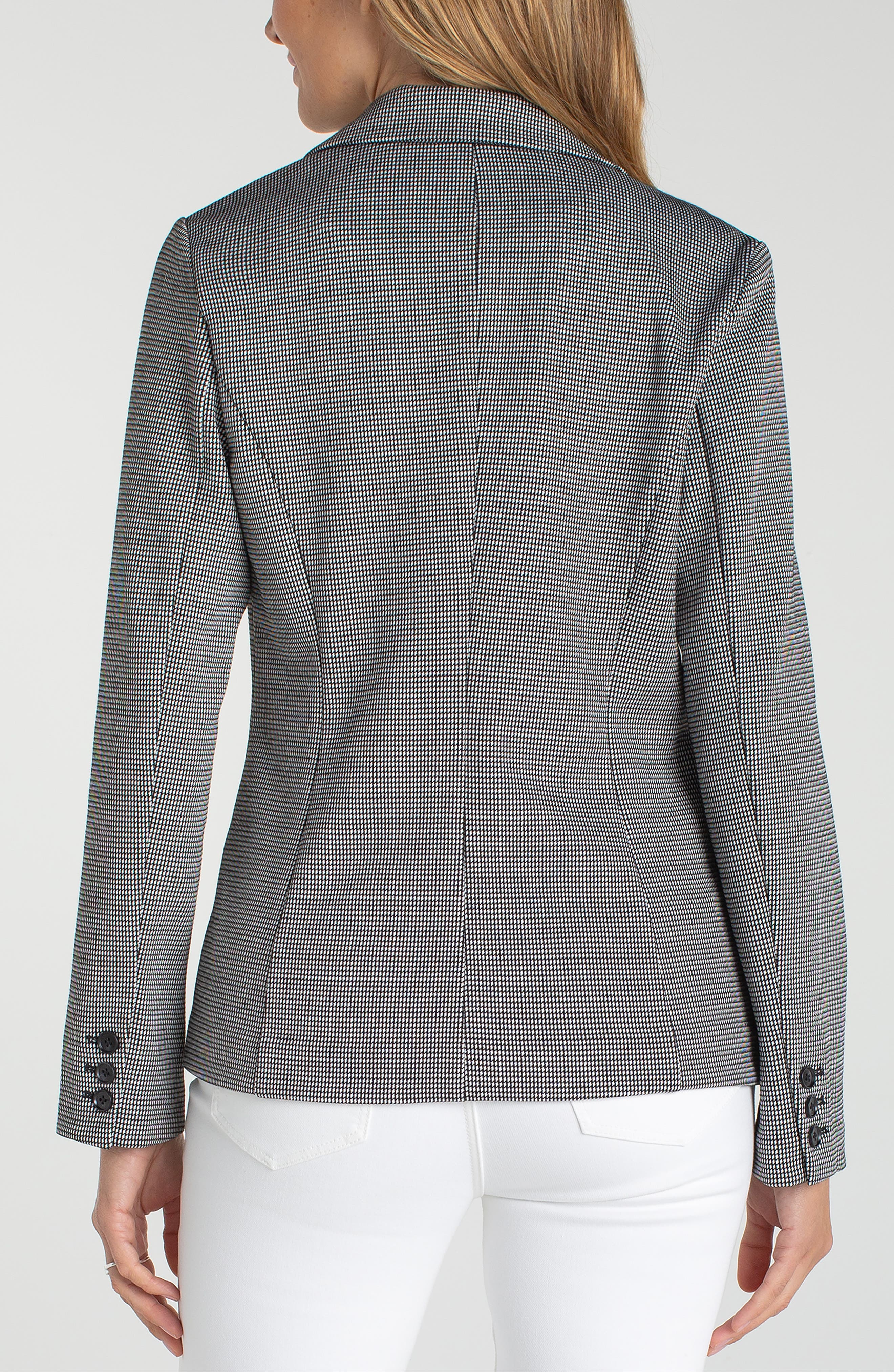 Check One-Button Blazer - image 2