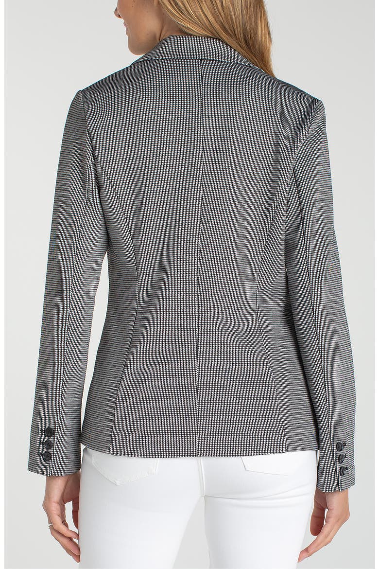 Check One-Button Blazer, Alternate, color, BLACK/WHITE MINI CHECK