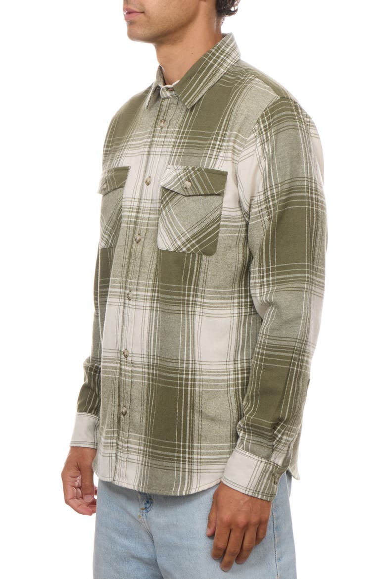 Flannel Shirt, Alternate, color, SAGE