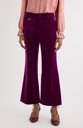 パンツ Chloe Wide Flare Purple Cotton Pants Chloé Cotton Velveteen Flare Leg Pants | Nordstrom