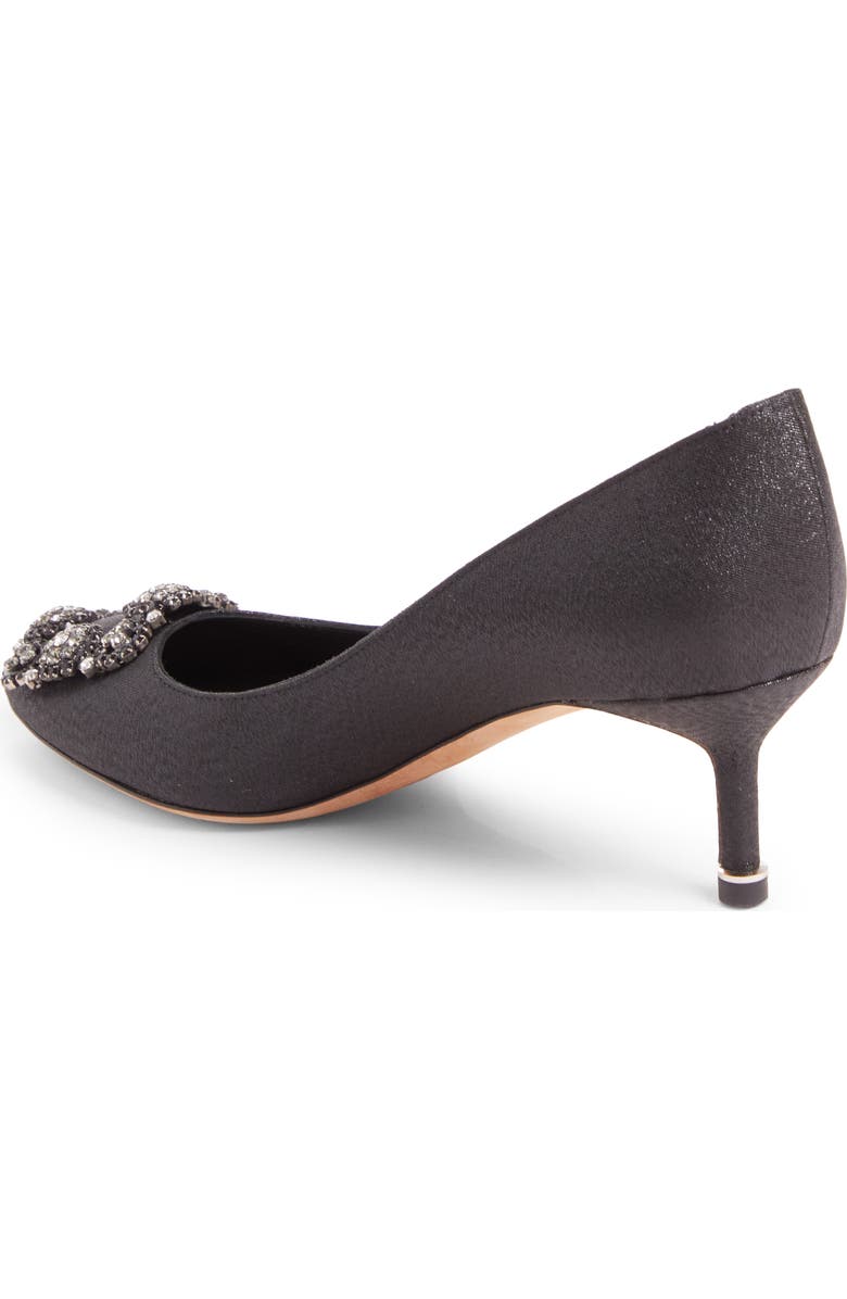 Manolo Blahnik Hangisi Crystal Embellished Pointed Toe Pump, Alternate, color,