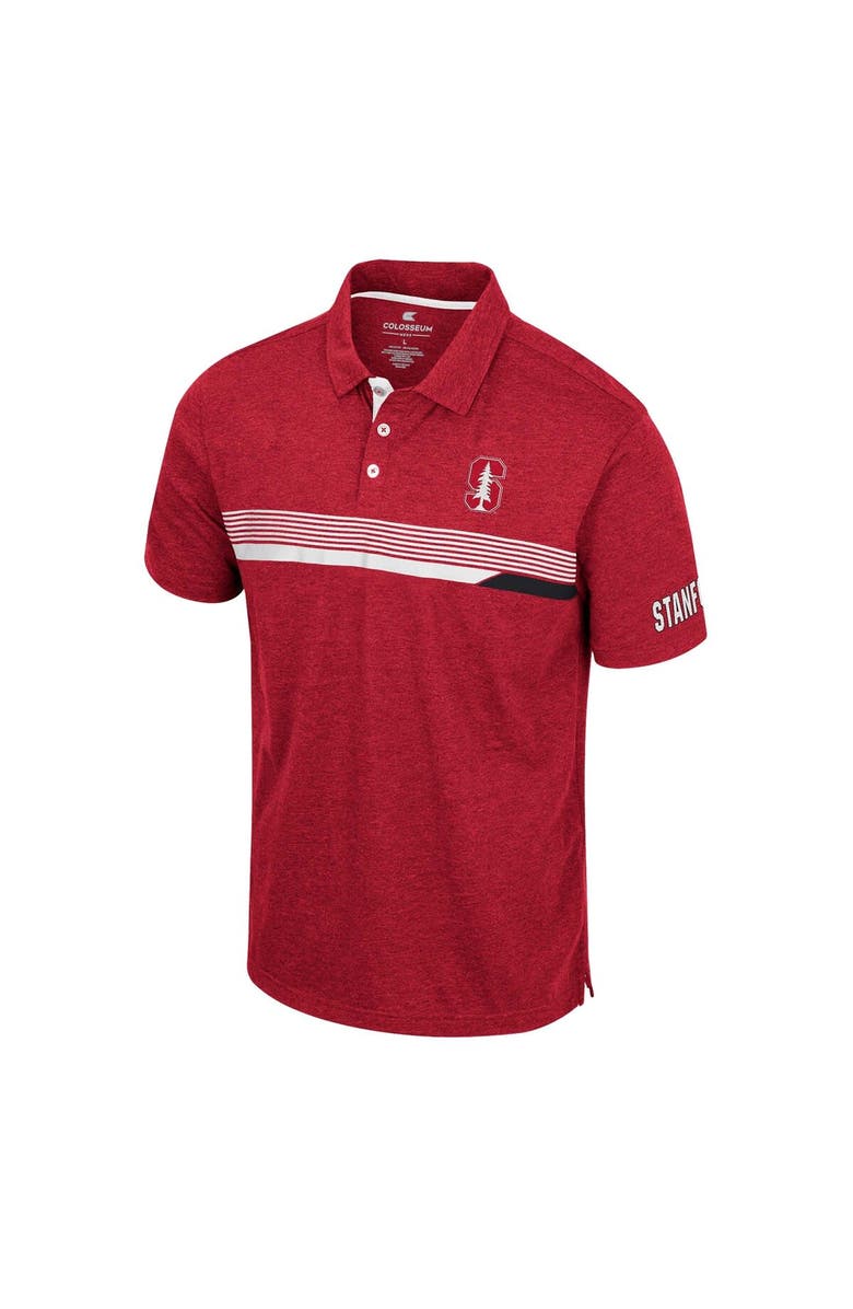 COLOSSEUM Men's Colosseum  Cardinal Stanford Cardinal No Problemo Polo, Alternate, color, Cardinal