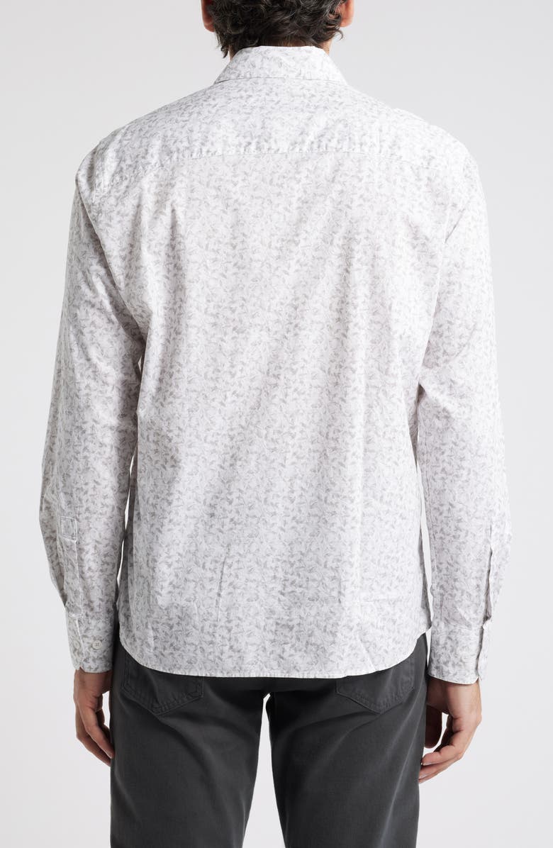 Robert Barakett Kriener Floral Button-Up Shirt, Alternate, color, Light Grey