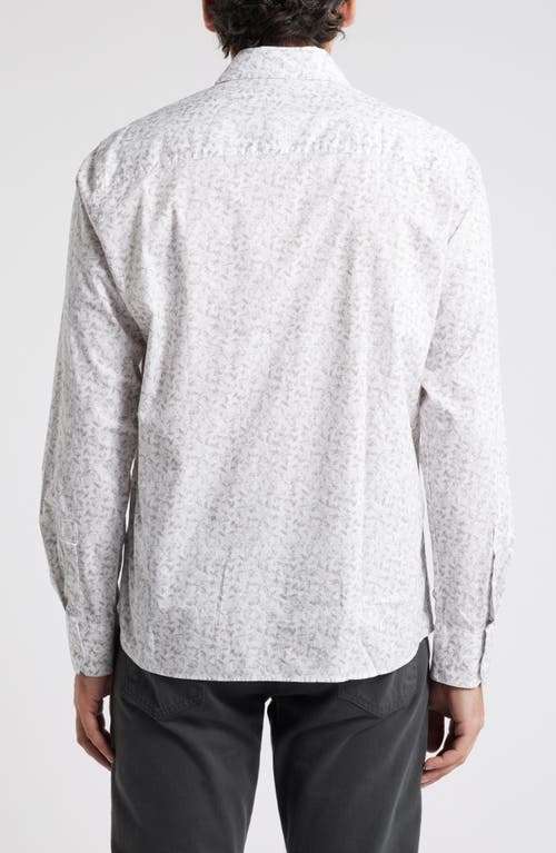 Robert Barakett Kriener Floral Button-up Shirt In Light Grey