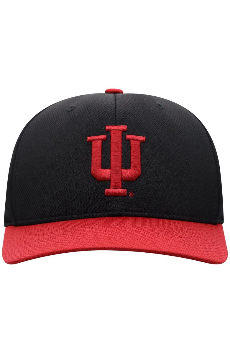 TOP OF THE WORLD Men's Top of the World Black Indiana Hoosiers Reflex Fitted Hat, Alternate, color,