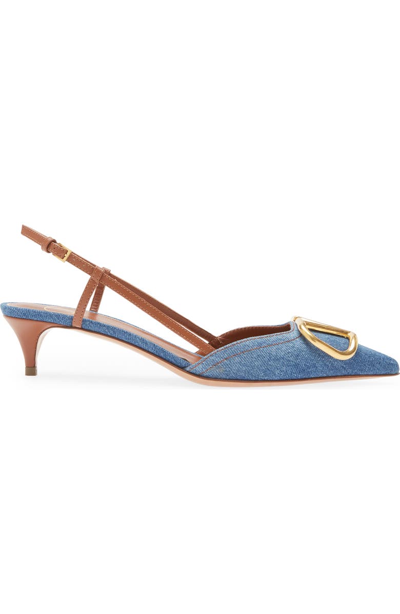 Valentino Garavani VLOGO Pointed Toe Slingback Pump, Alternate, color,