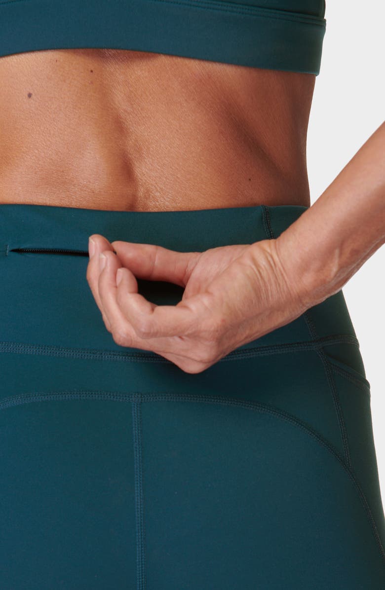 Sweaty Betty Therma Boost Pocketed 7/8 Running Leggings, Alternate, color, Deep Green