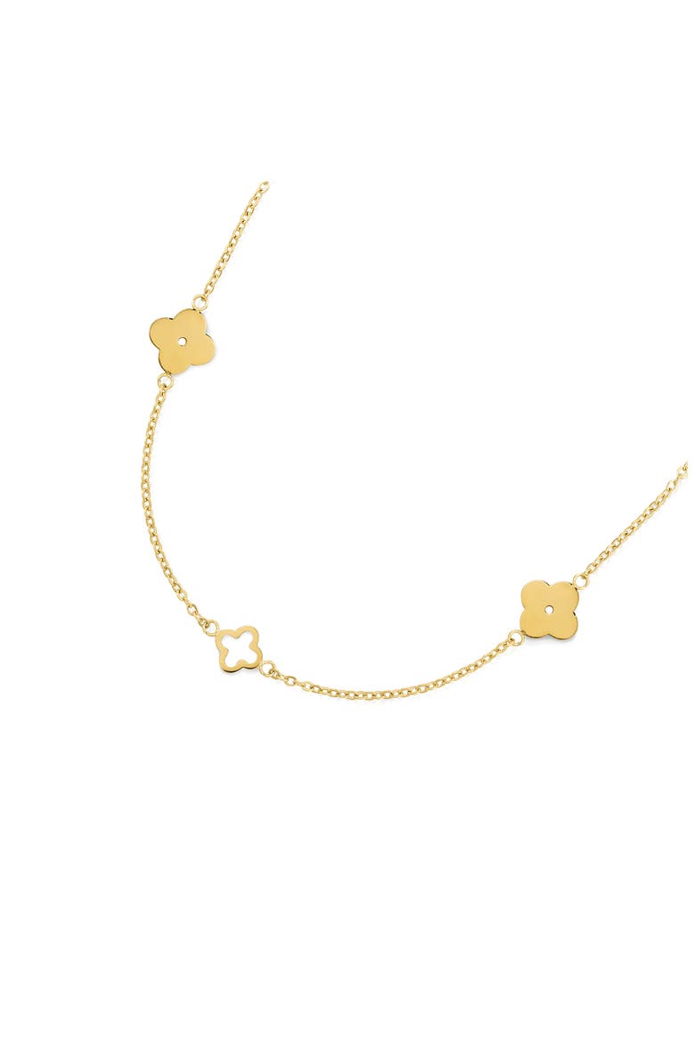 Clover Charm Necklace, Alternate, color, GOLD