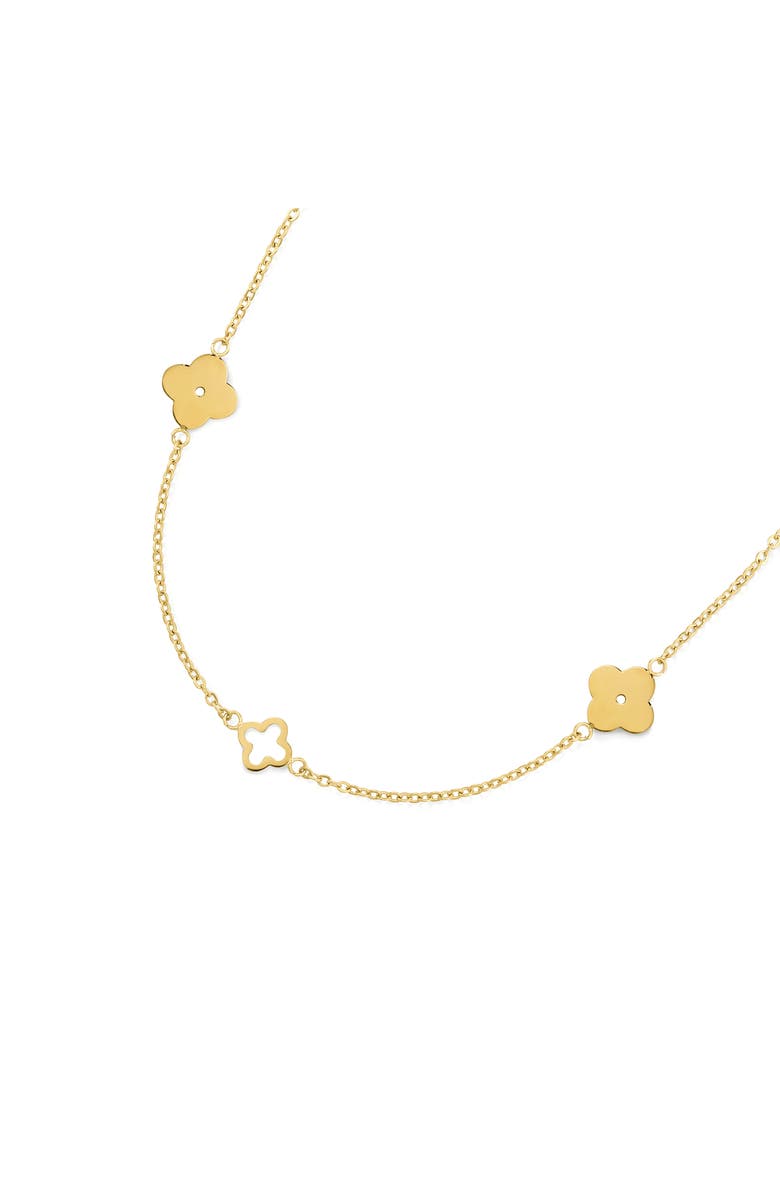 D.LOUISE Clover Charm Necklace, Alternate, color, Gold