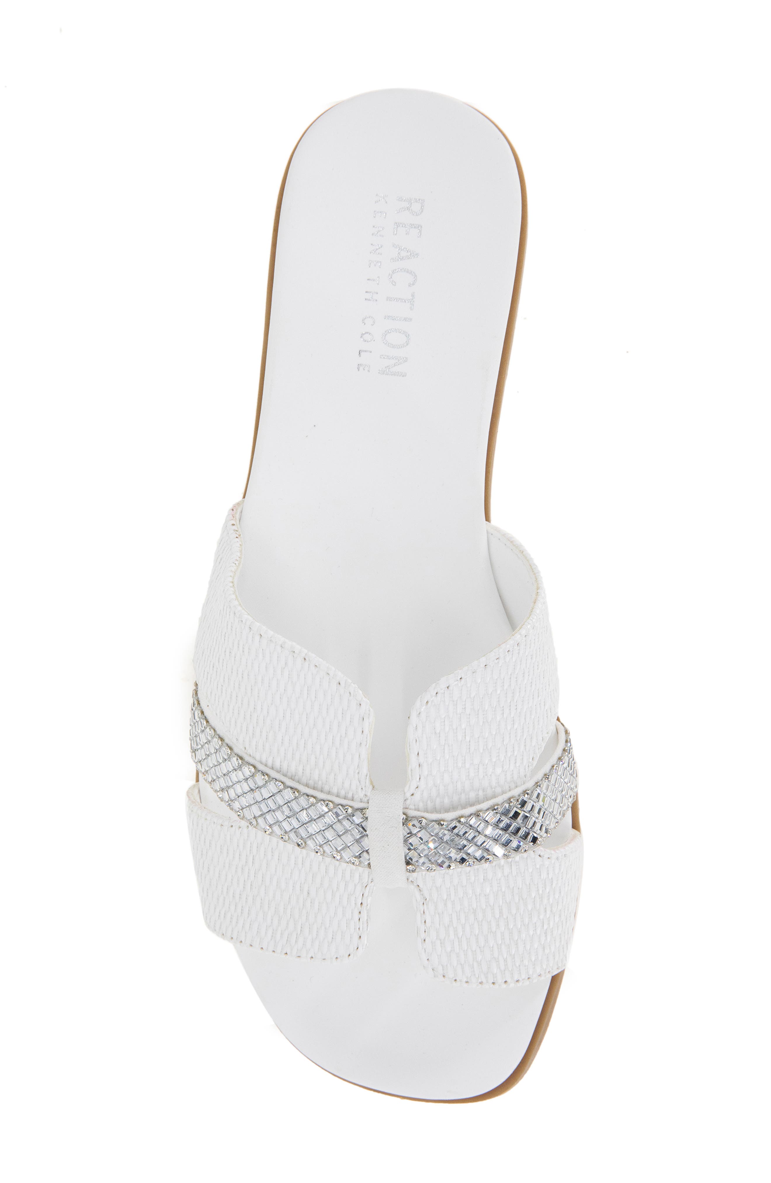 Kenneth Cole Reaction Whisp Rhinestone Sandal, Alternate, color, White Weave