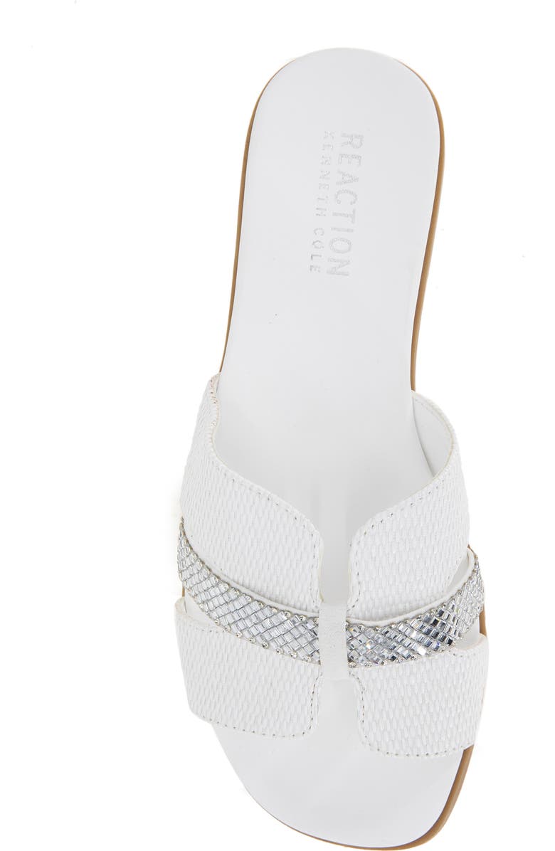 Kenneth Cole Reaction Whisp Rhinestone Sandal, Alternate, color, White Weave