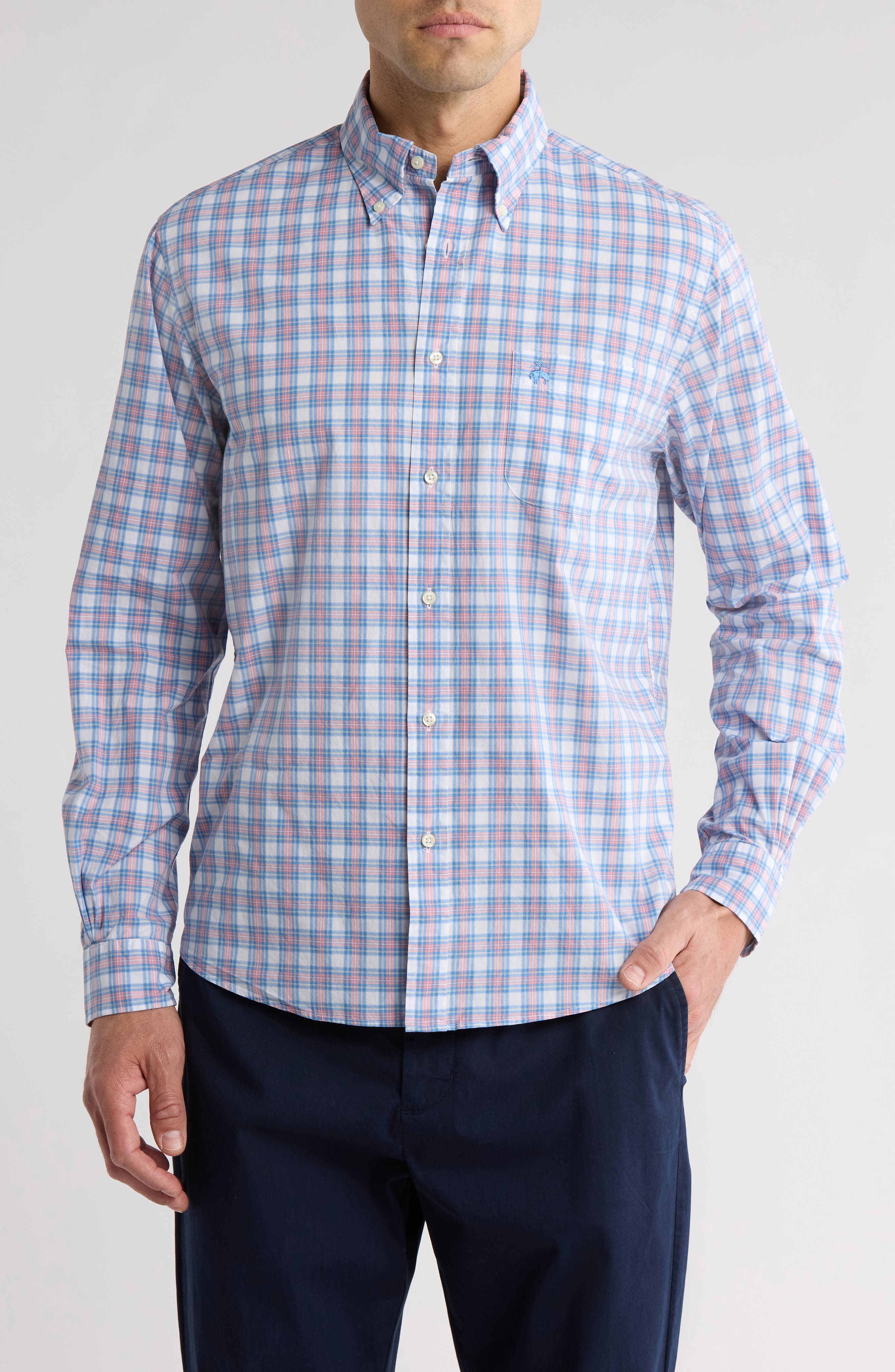 Brooks Brothers Plaid Cotton Button-Down Shirt