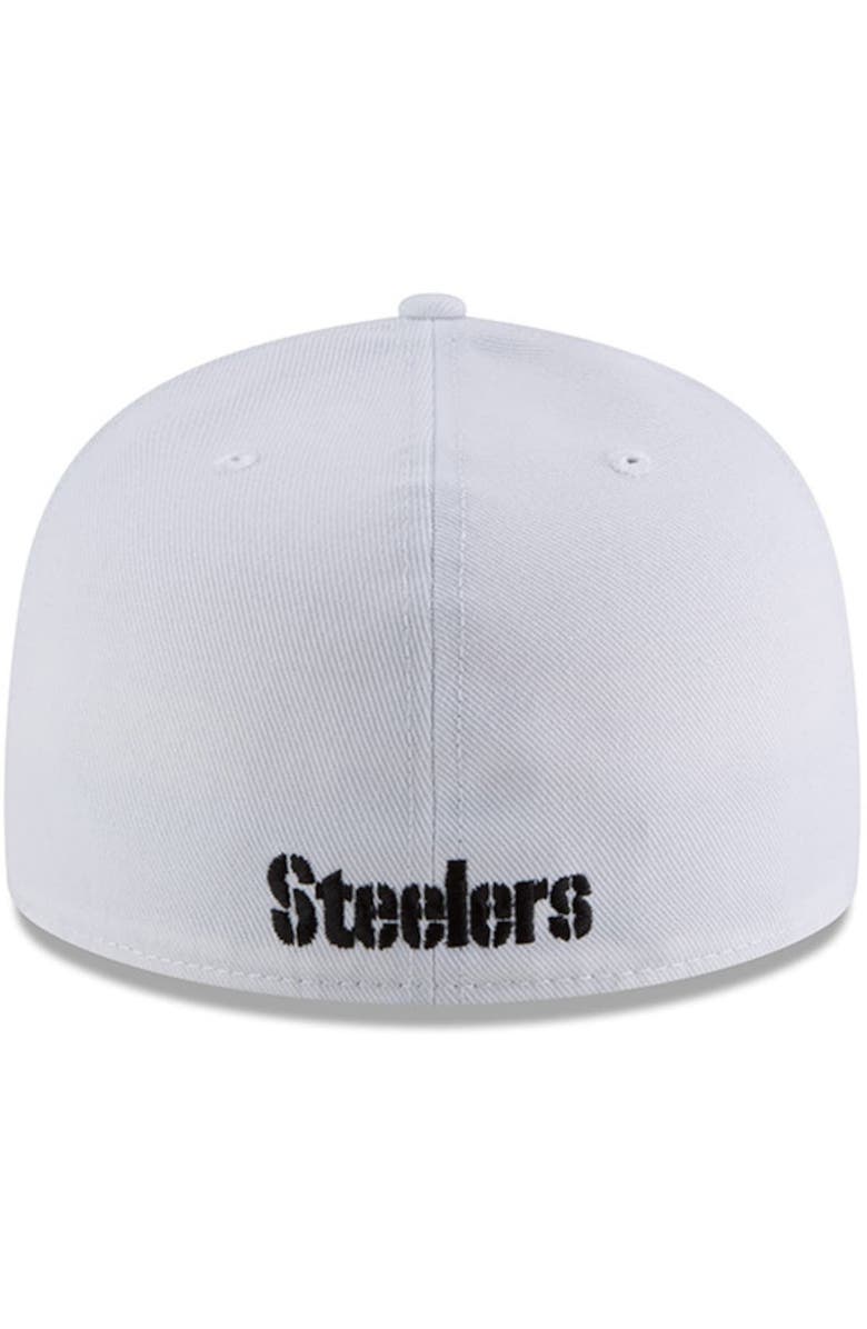 New Era Men's New Era White Pittsburgh Steelers Omaha 59FIFTY Fitted Hat, Alternate, color, White