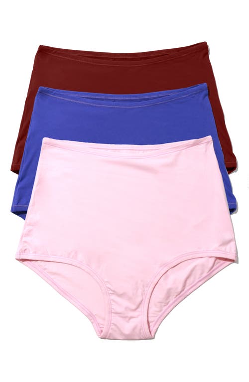 Hanky Panky Yourfit™ Assorted 3-pack High Waist Briefs In Bliss/blue/mulled Wine