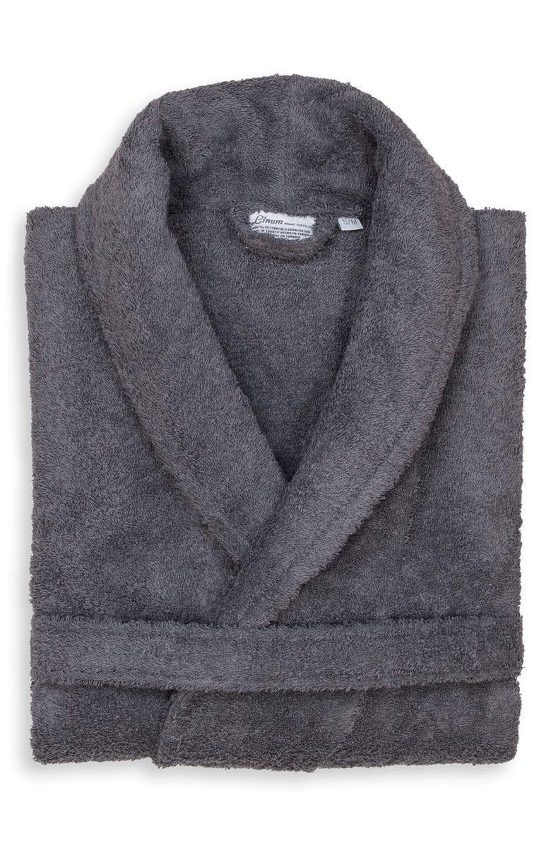 Linum Home Textiles Unisex Terry Cloth Bathrobe, Alternate, color, Grey